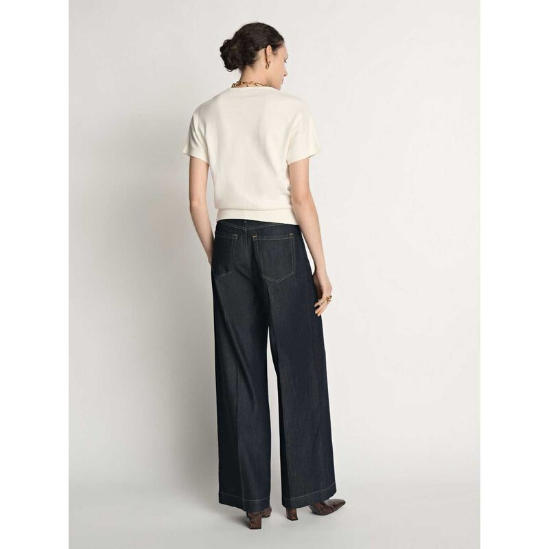Veronika Maine Cotton Cashmere Knit Tee image number 1